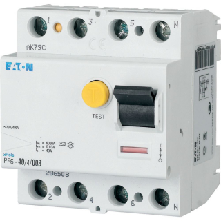 Chránič prúdový EATON PF6 25A/4P/30mA